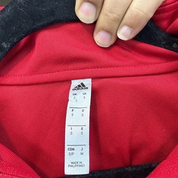 Adidas Quarter Zip Climalite (Power Red/White) - Picture 3 of 12